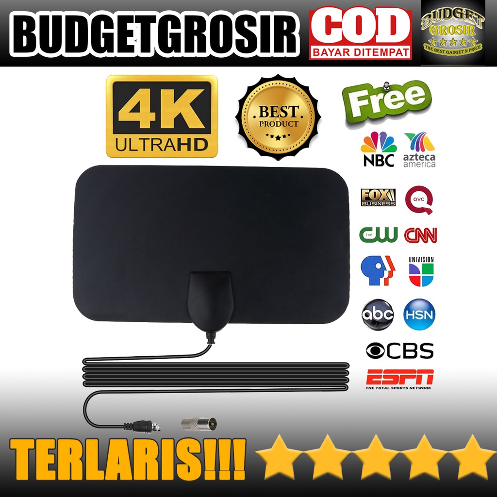 Antena TV Digital DVB-T2 4K High Gain 25dB - TFL-D139--Taffware