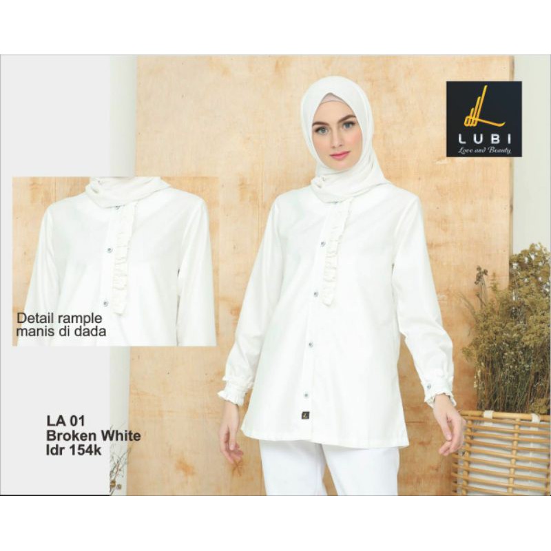 ATASAN PUTIH BROKEN WHITE LA01 LUBI