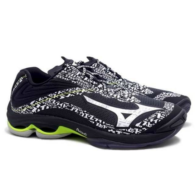 Sepatu Volley Mizuno Wave Lightning Z6 - Black/White/Yellow