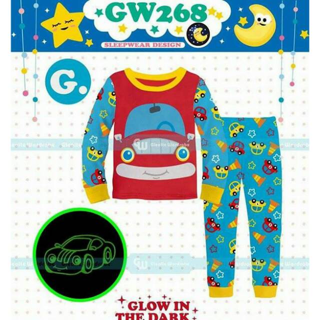 Baju tidur anak laki gw 268 g mobil