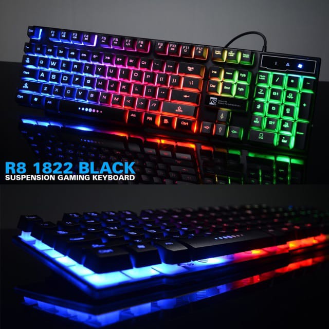 TERLARIS!! Gaming Keyboard USB Cable RGB / Bakclight Gaming Keyboard R8 1822