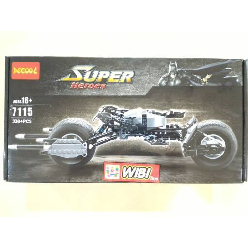 BARU!! LEGO SUPER HERO MOTOR BATMAN BATPOD DECOOL 7115