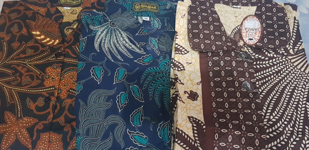Couple Batik Padi Cream Seragam Batik Jumbo M L Xl Xxl Jumbo