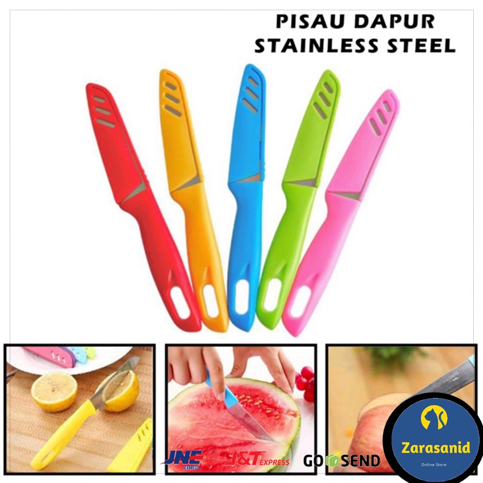 PISAU DAPUR STAINLESS  SARUNG LOGO APEL  KNIFE APPLE