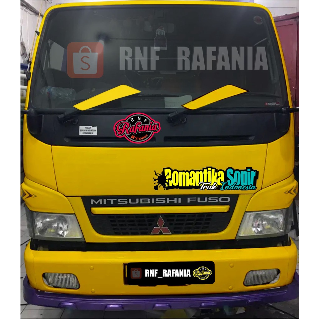 STIKER KABIN MOBIL TRUK ROMANTIKA SOPIR INDONESIA