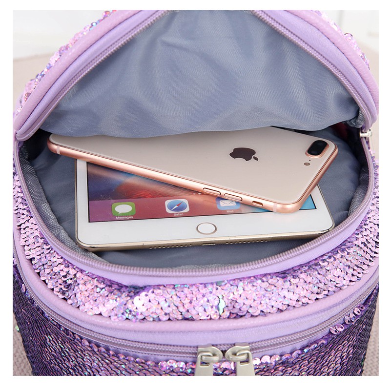 Tas Ransel Sequin LOL - LOL4 tas punggung anak perempuan mute flip bolak balik