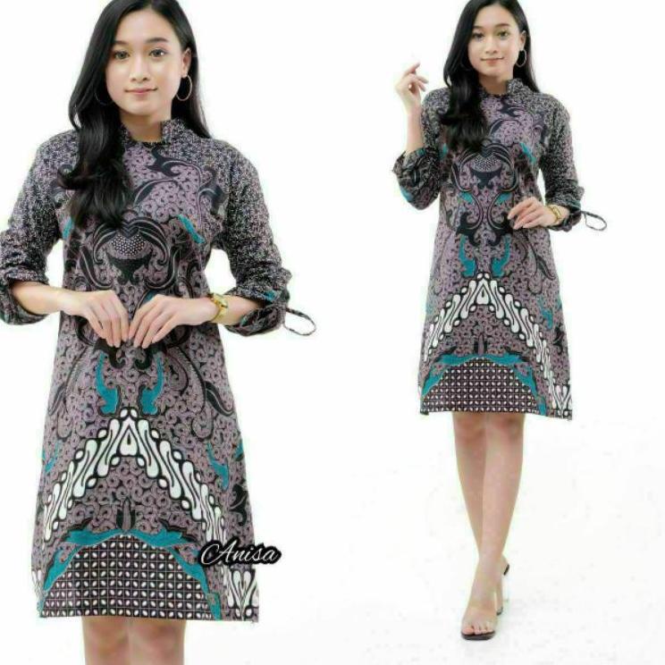 TRG.26Au22ᴱ ▪ TUNIK BATIK ANISA MOTIF BANYUMILI MERAH