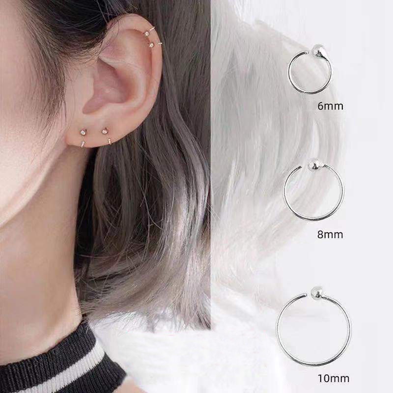 Simple Earring Hip Hop Ear Clip Without Pierced Tassel Chain Cold Zircon Ear Bone Clip Sweet Heart Jewelry