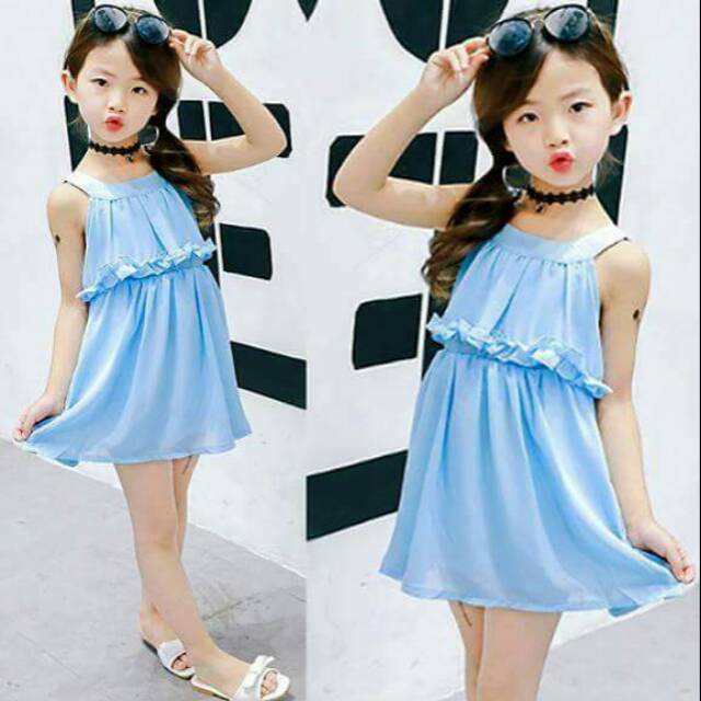 Dress Anak Cewek Malossa Sky Blue