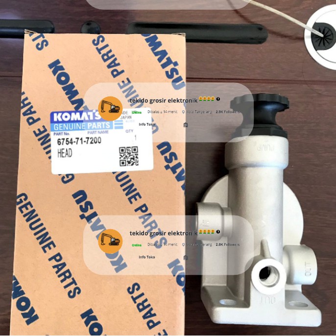 Rumah Head Filter Pompa Solar Komatsu PC 200-8 PC200-8