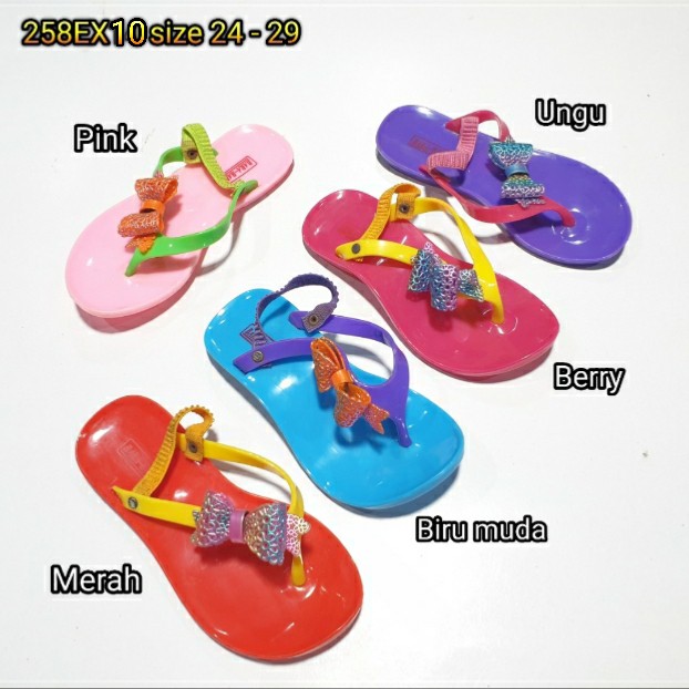 jelly sandal anak barabara kaca sendal bara bara import 258EX10