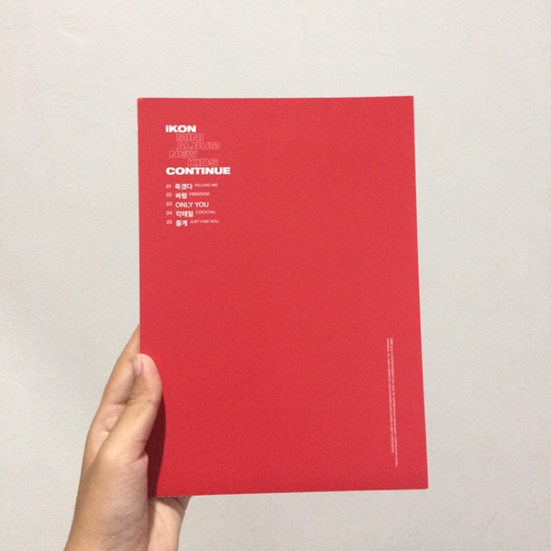 POSTCARD ALBUM iKON NEW KIDS CONTINUE RED VER POLAROID HANBIN BOBBY NKC OFFICIAL