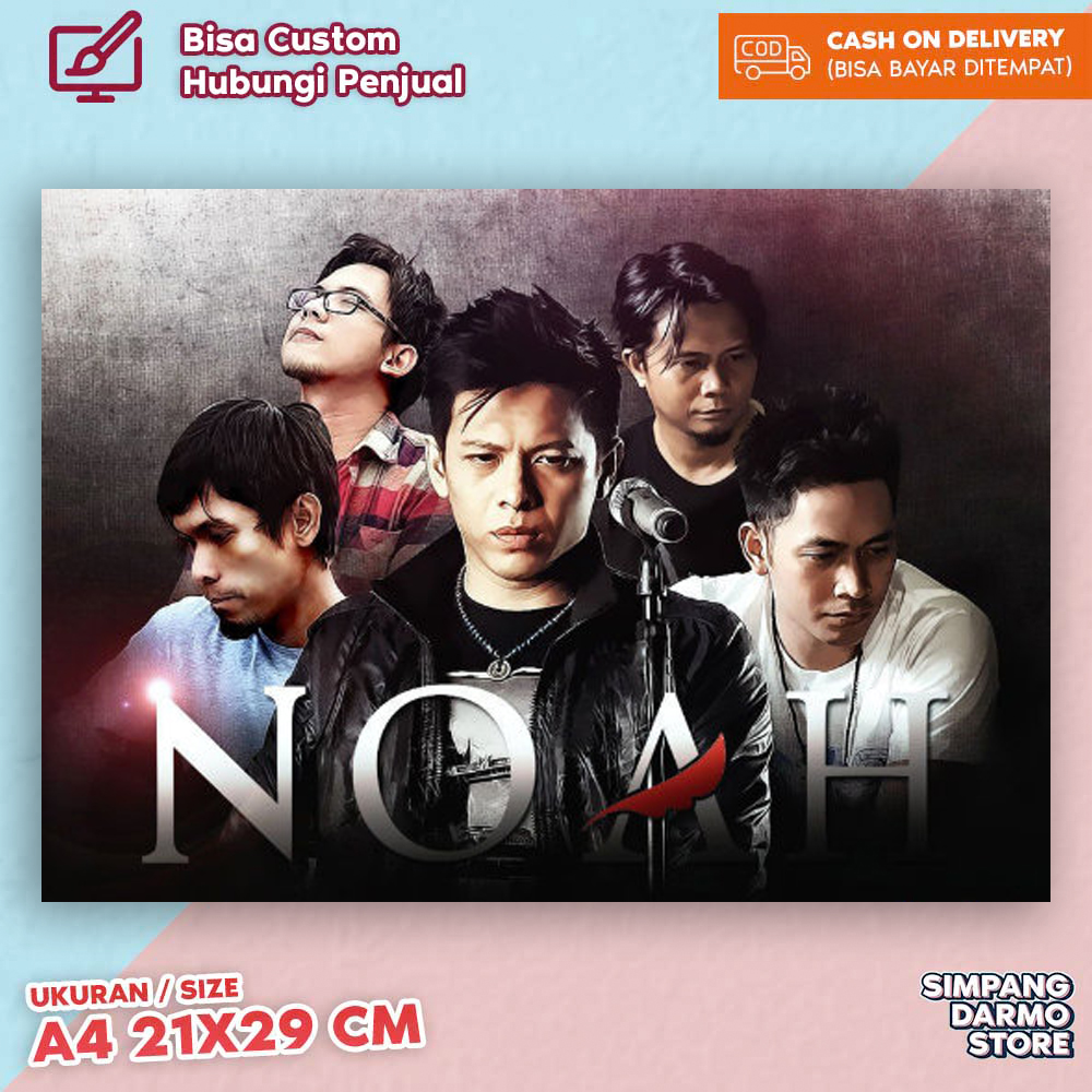 Poster Noah Band Ariel Peterpan  Bisa Request Custom gambar sendiri  Foster Penyayi Aksesoris Kamar