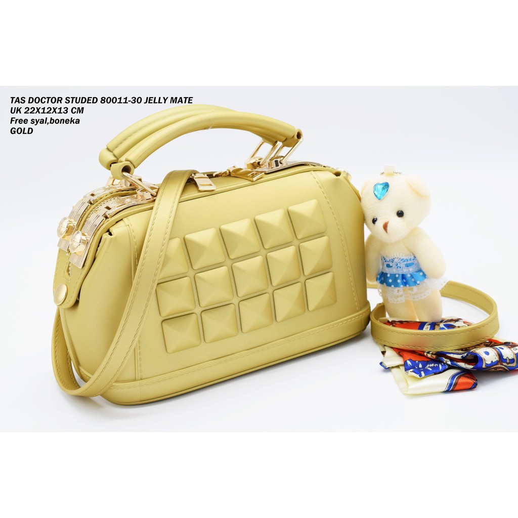 Tas Doctor stud jelly Matte uk 22x12X13 CM semipremium Tas Doctor stud jelly Matte uk 22x12X13 CM semipremium