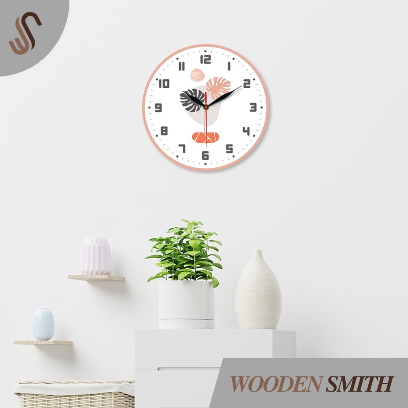 Wooden Smith | Jam dinding Dekorasi Motif Aesthetic Diameter 20cm JAM001AES