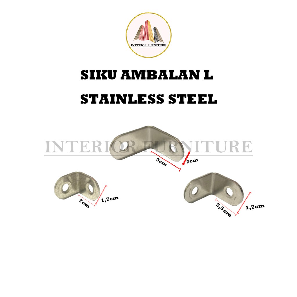 Siku Ambalan L 2 cm 2.5 CM 3 cm / Siku L Lemari Rak Verseng...