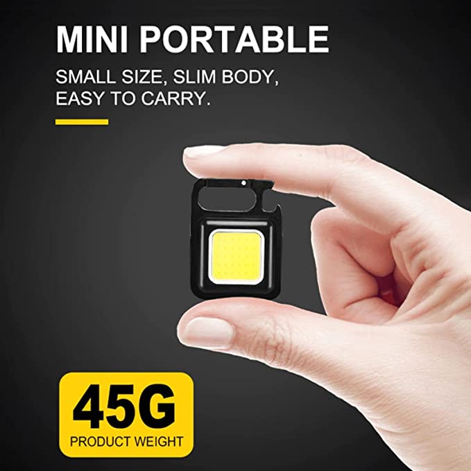 Lampu Senter LED Mini 7 Model USB Rechargeable Portable Dengan Pembuka Botol / Gantungan Kunci 800 Lumen Tinggi/Hot Sale