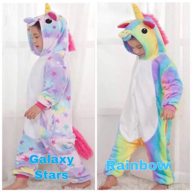 BAJU ONESIE BONEKA UNICORN KUDA PONY ANAK GALAXY PINK LOLIPOP GALAXY UNGU COSMIC