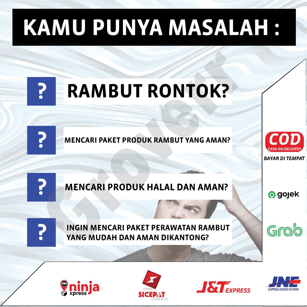 Paket Penyubur Penumbuh Penghitam Rambut Rontok BMKS 4in1 Minyak Kemiri Tonic Shampoo Conditioner P6