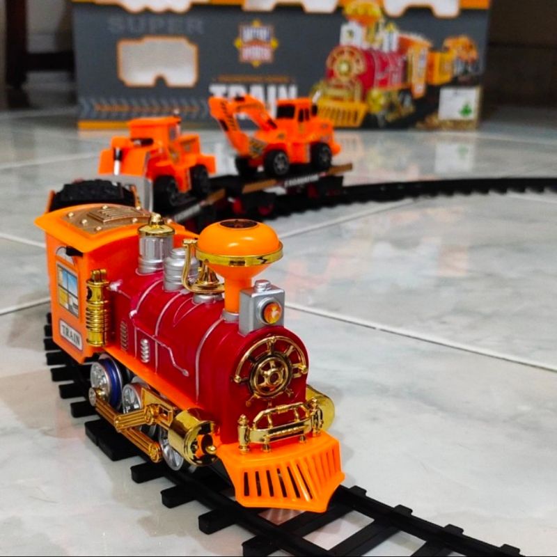 Jual Mainan Kereta Train Set Muatan Alat Berat Konstruksi | Shopee ...