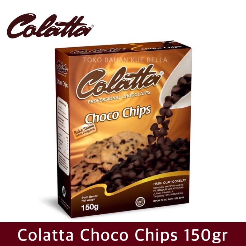 COLATTA CHOCO CHIPS 150gr (KOTAK) Bake Stable