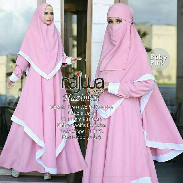 Gamis Dress Set Syari Hazimah Ori Najwa