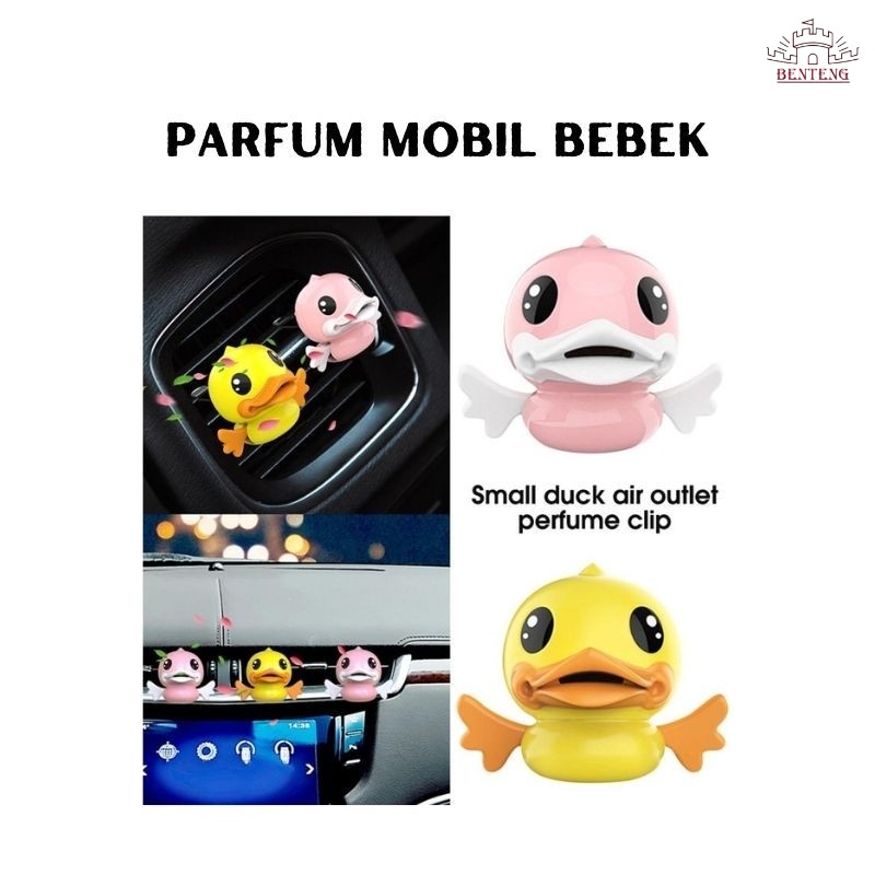 Dashboard Pajangan Parfum Mobil AC Kartun Bebek -Vehicle Duck Ointment-Pengharum Mobil Bebek