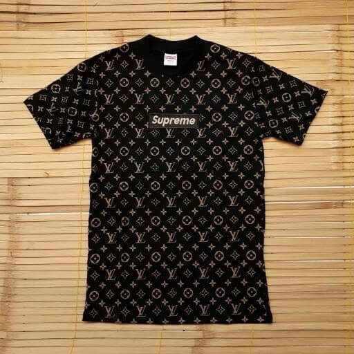 supreme lv t shirt black