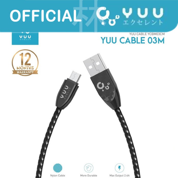 Yuu YCBM03M Data Cable Micro USB 2.4A