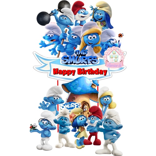SMURF CAKE TOPPER