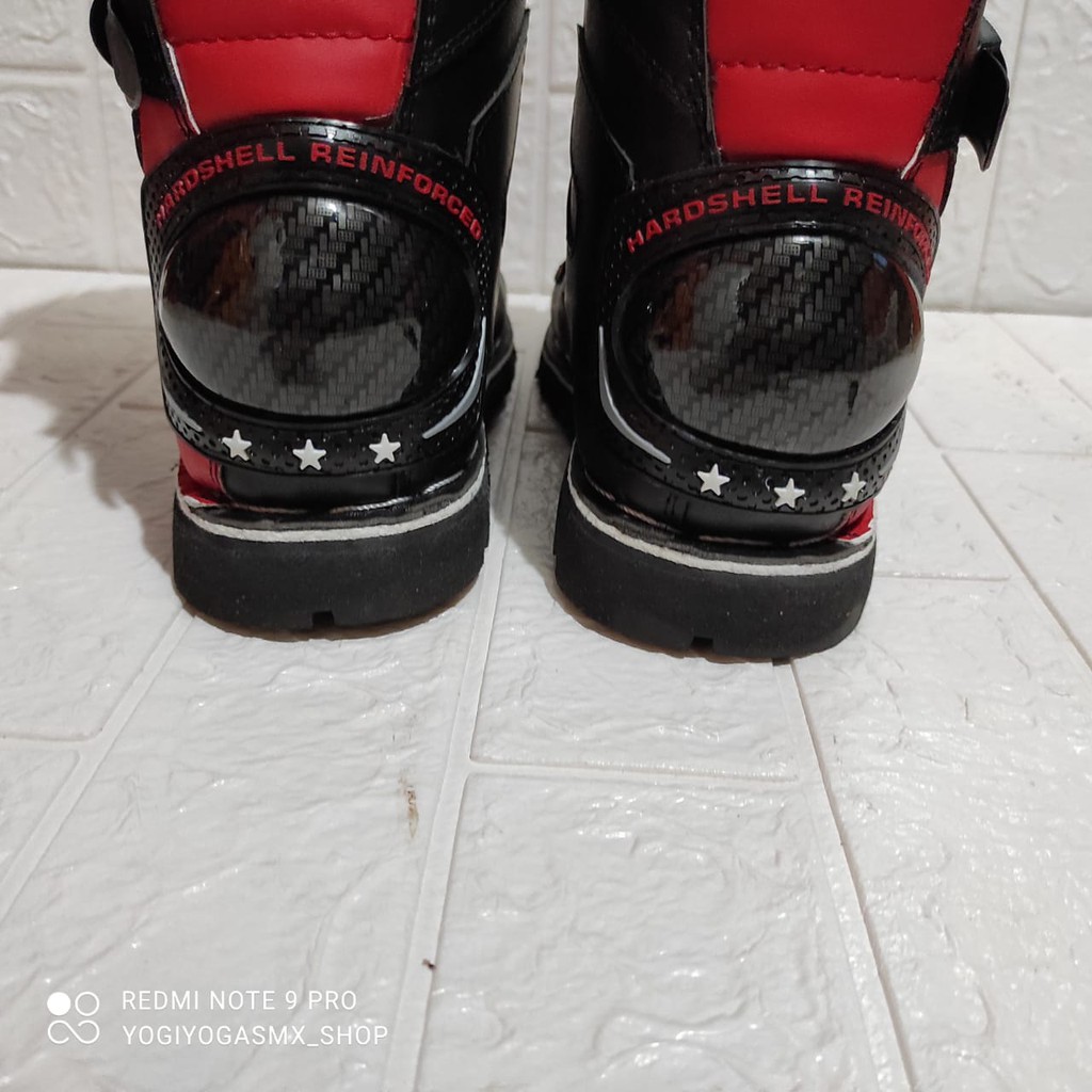 sepatu trail cross oneal protector terlaris hitam merah