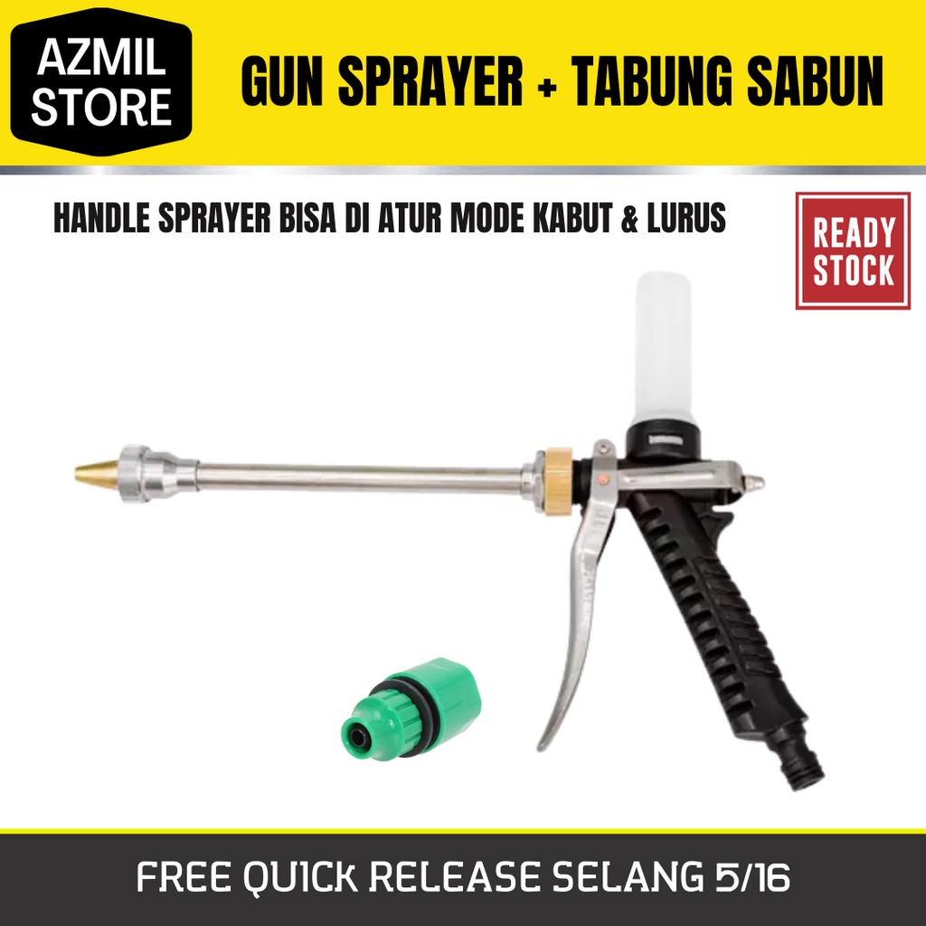 GUN / STIK SPRAYER CUCI MOTOR / MOBIL + TABUNG SABUN