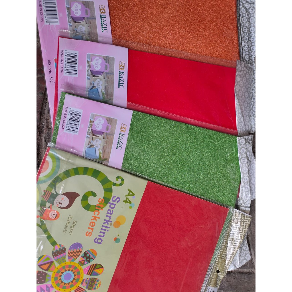 

sticker glitter isi 10 lembar isi warna mixed 10 warna a4