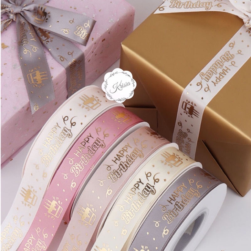 

Pita Satin “Happy Birthday” Ukuran 2CM (ECER PER METER)