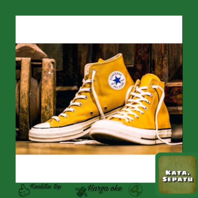  SEPATU  CONVERSE  CLASSIC TINGGI KUNING CONVERSE  70 s 