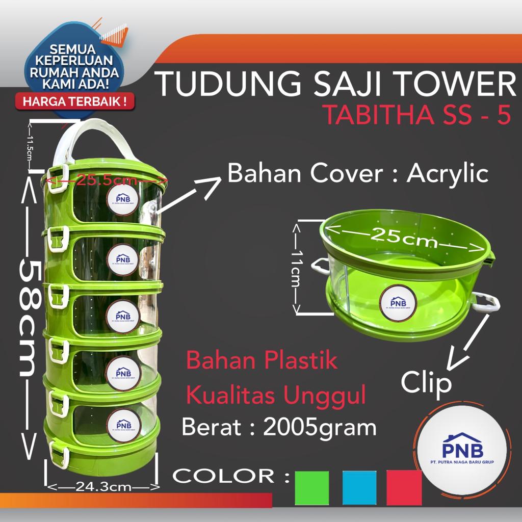 RAK PENYIMPANAN MAKANAN TUDUNG SAJI SUSUN 5 TABITHA