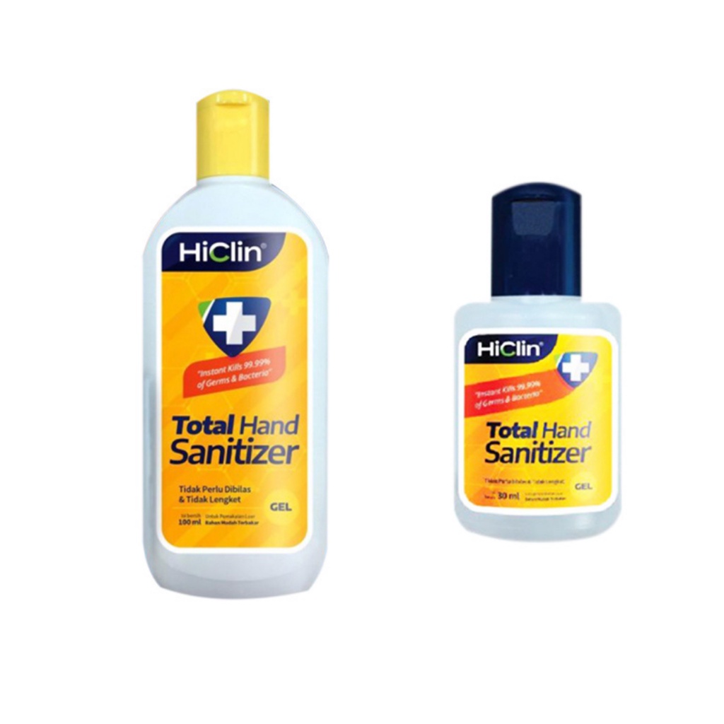 Hand Sanitizer Hiclin Hand Gel Sanitizer 100ml dan 30ml