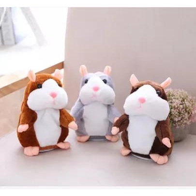 Mainan anak Talking Hamster Boneka Imut Bisa Bicara Peniru Suara dan Goyang / karakter hamster