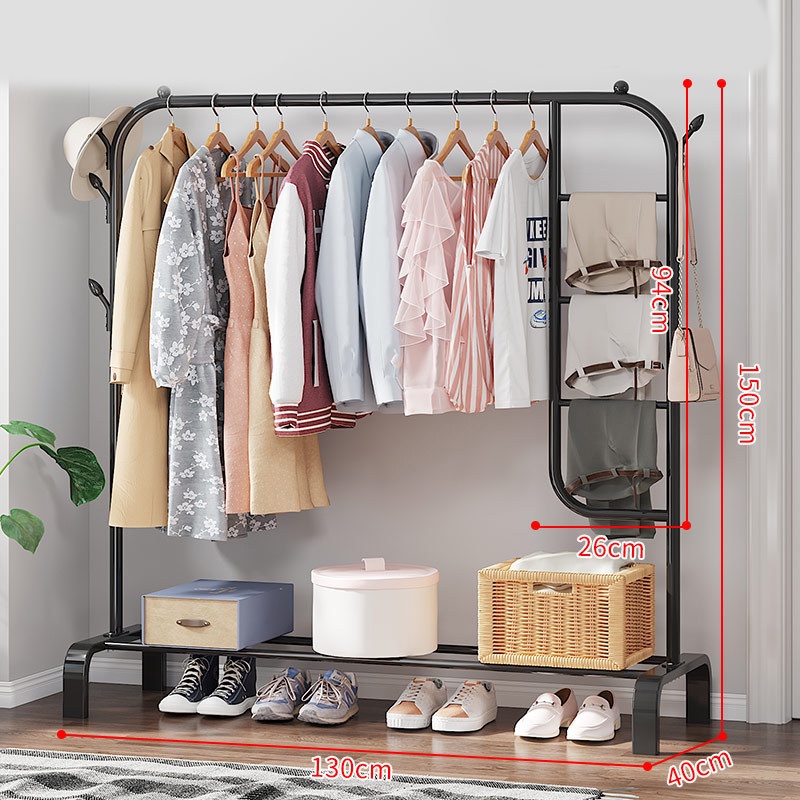 Greenland Rak Baju Gantung Besi Stand Hanger Gantungan Baju Celana Berdiri Jemuran Baju HSH107