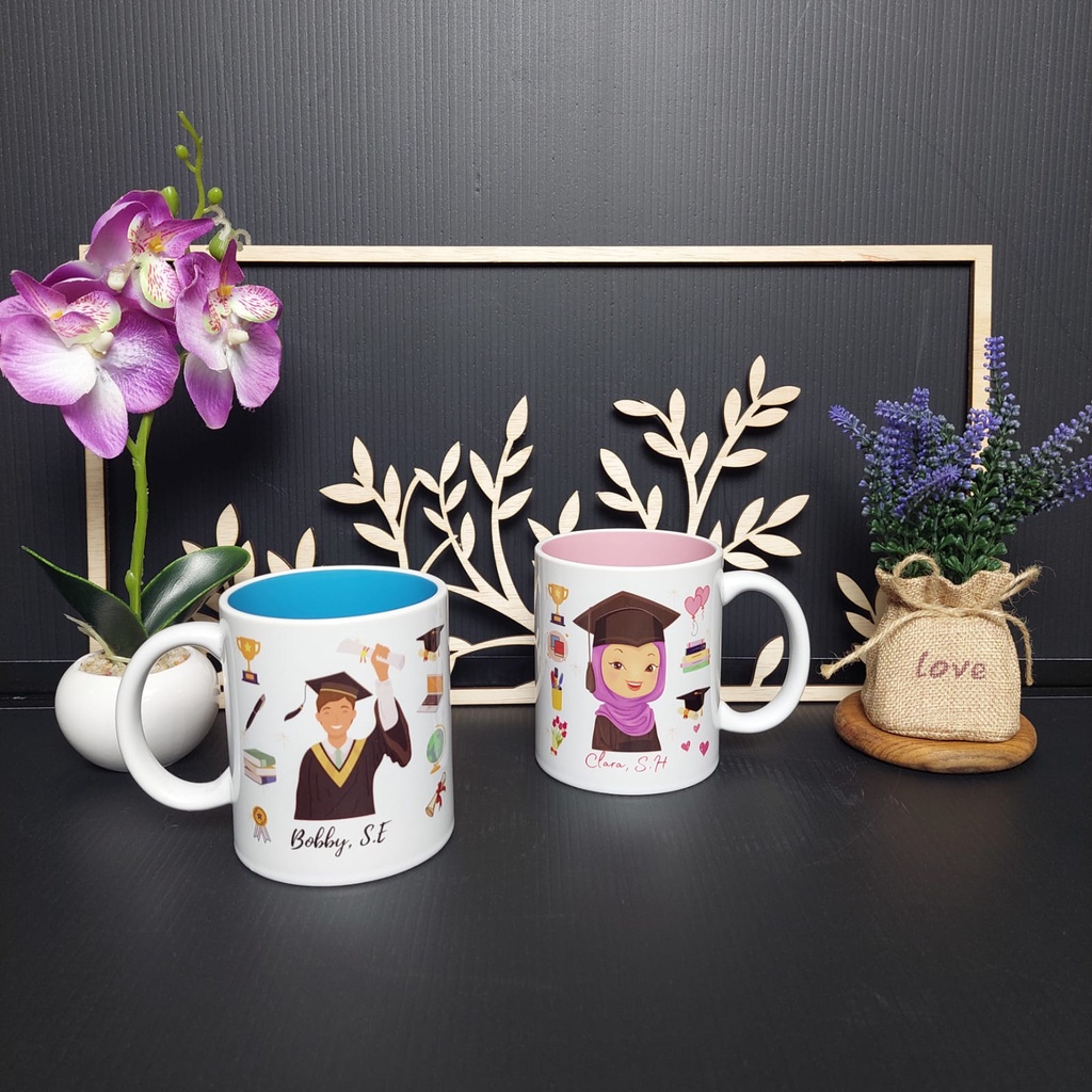 MUG Graduation Request nama |FREE DESIGN dan BOX