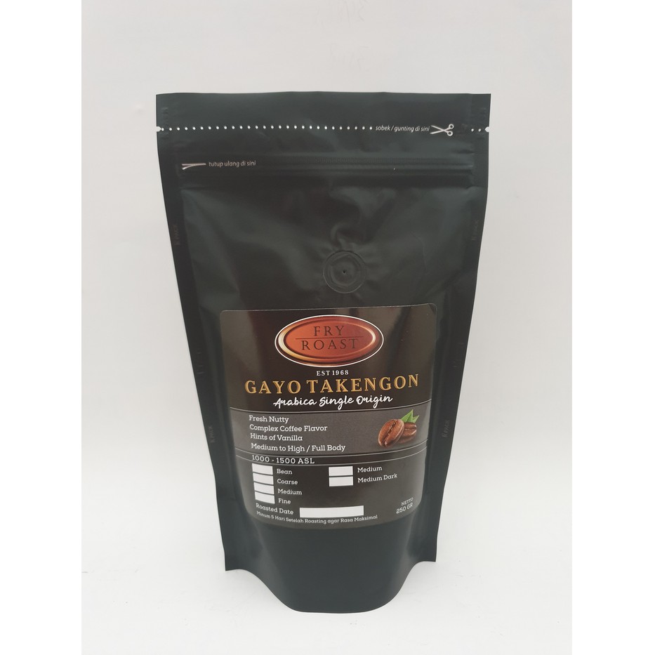 

KOPI ARABIKA ACEH GAYO (BIJI/BUBUK) 250 GRAM - kkp001