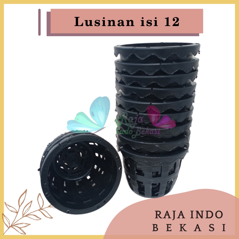 LUSINAN Pot Anggrek  Orchid 10 Hitam Isi 12 Pcs TERMURAH GROSIR Pot Anggrek Lusinan Hitam Murah