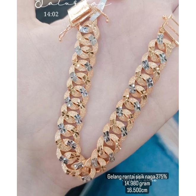 Gelang sisik naga emas Jakarta kadar 375%