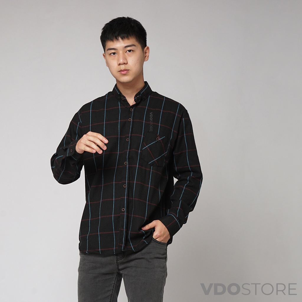 KEMEJA FLANEL PRIA 04 RED AND BLUE WINE - M L XL - KEMEJA LENGAN PANJANG VDOSTORE DEWASA BAJU FLANNEL TANGAN PANJANG HITAM NAVY ABU MOTIF KEMEJA COWOK MURAH DEWASA SANTAI TEBAL KUALITAS IMPORT BAJU CATUR PANEL FANEL