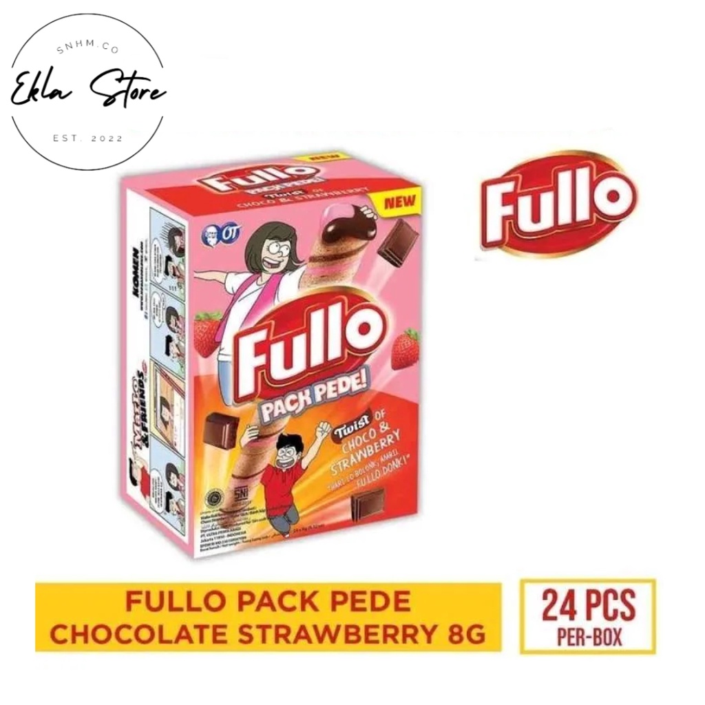 

FULLO Coklat Strawberry Wafer Stick 8 gr [1 Box]