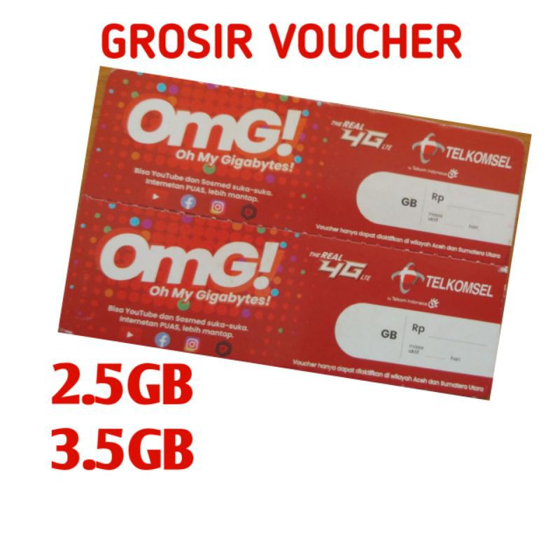 Grosir Voucher Internet Telkomsel 2.5gb dan 3.5gb Area Sumbagut