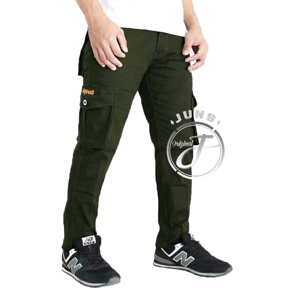 Celana Cargo Long Pant Origina Impresif Dark Green 1KG MASUK 4PCS