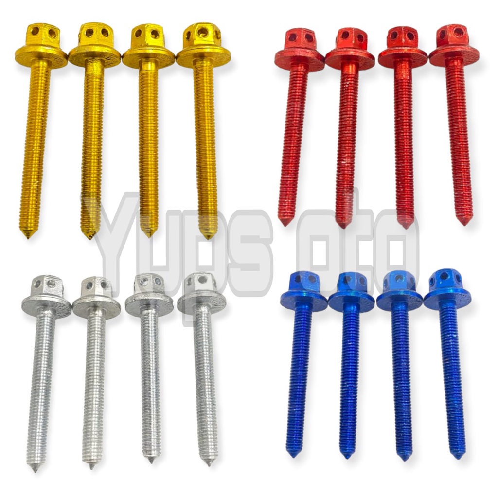 BAUT PROBOLT VISOR UNTUK ANTI JEBOL FULL CNC PANJANG 4CM HARGA SATUAN 1BIJI BAUT VISOR CNC UNIVERSAL SEMUA MOTOR