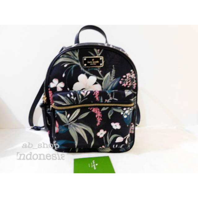Tas Kate Spade Small Bradley Backpack Botanical Black Multi
