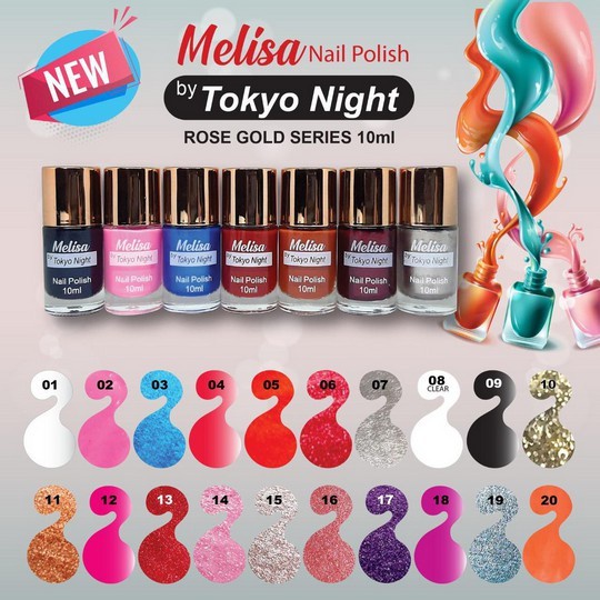 MELISA NAIL POLISH ROSE GOLD - 10ML